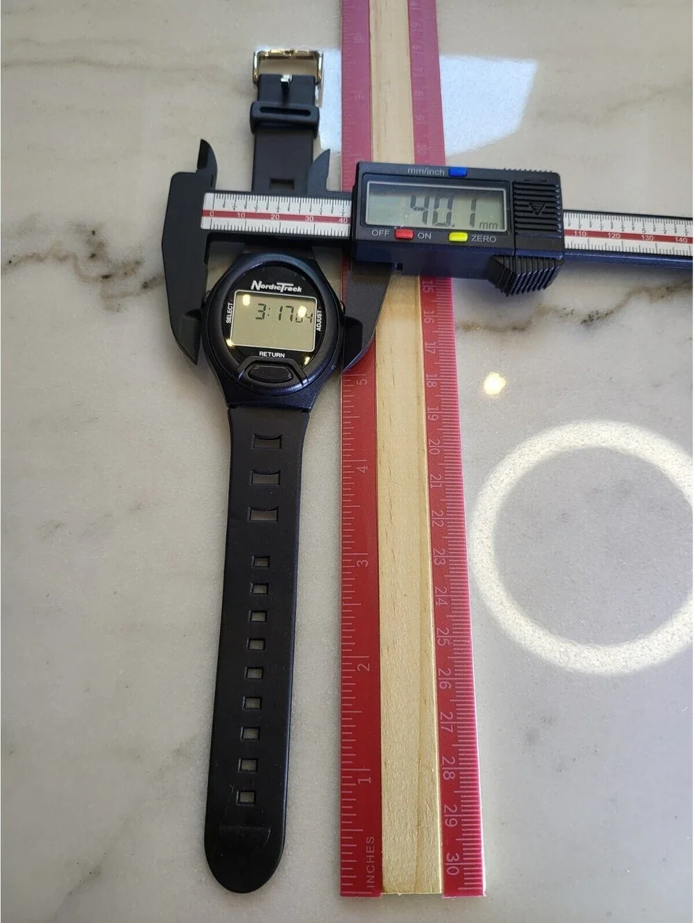 Nordic Track 911 Digital Watch Quartz Black Rubber Band WR New Bat Works Great